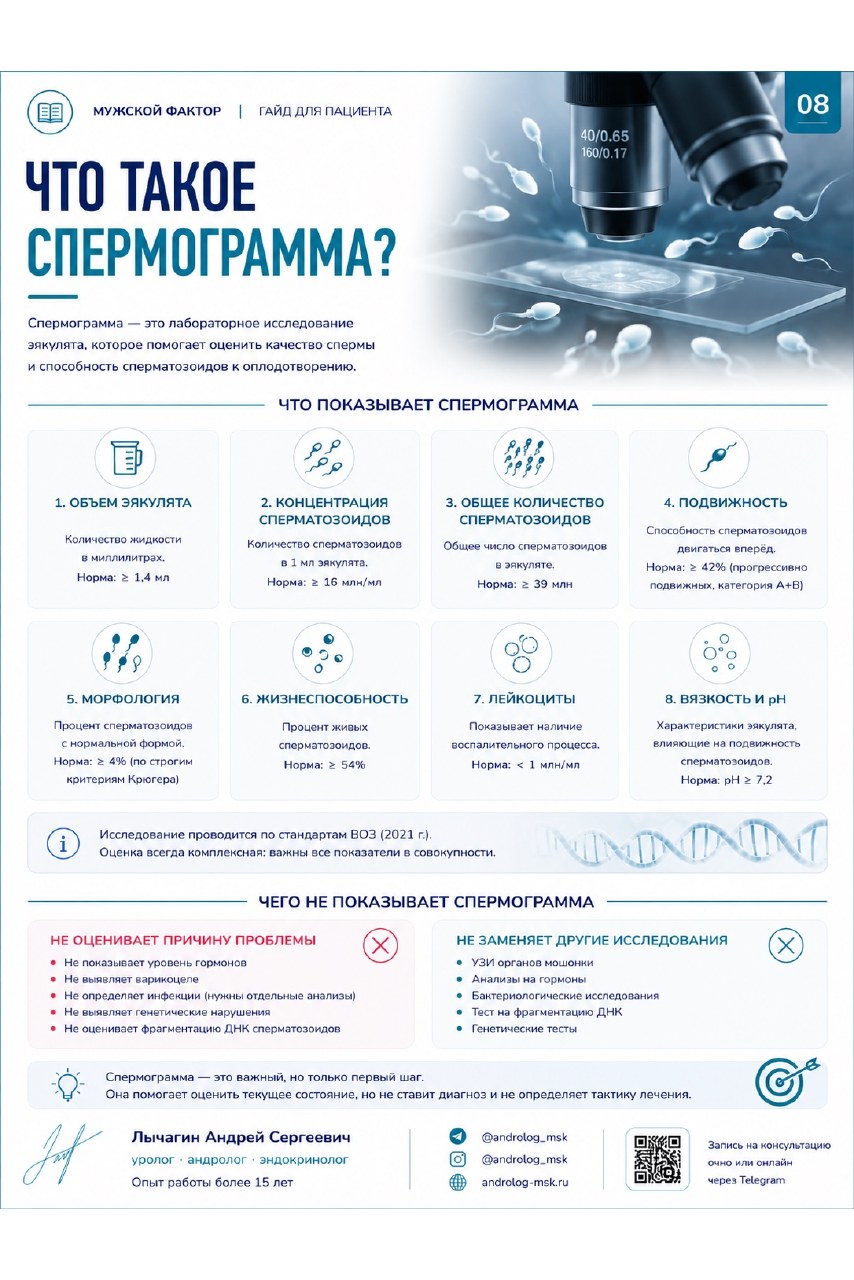Что такое спермограмма